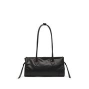 Black Leather Vintage Bagnette Handbags