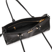 Black Leather Vintage Bagnette Handbags