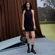 Black Leather Vintage Bagnette Handbags