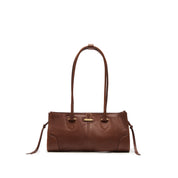 Brown Leather Vintage Bagnette Handbags