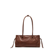 Brown Leather Vintage Bagnette Handbags