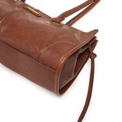 Brown Leather Vintage Bagnette Handbags