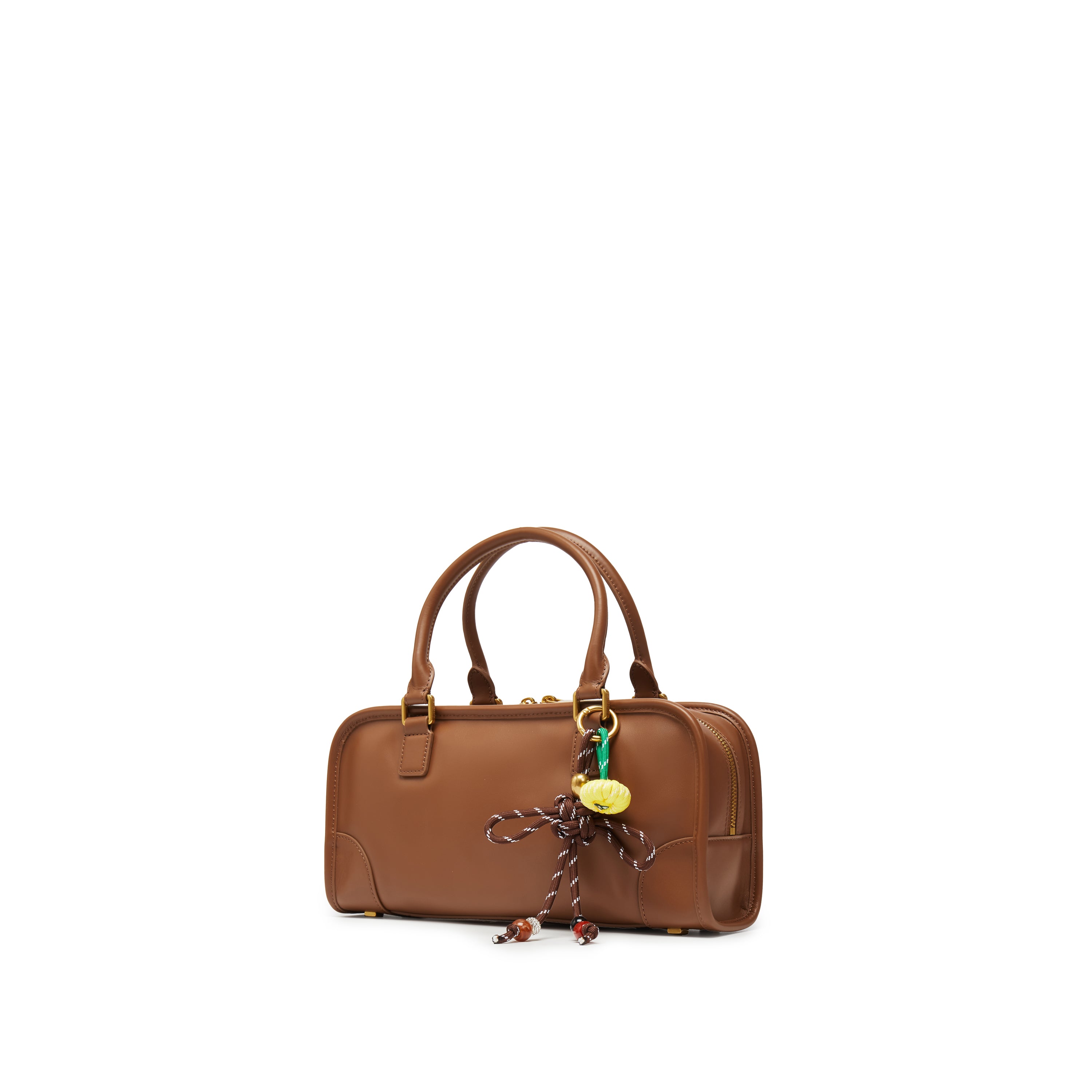 Brown Leather Vintage Bowling Bag