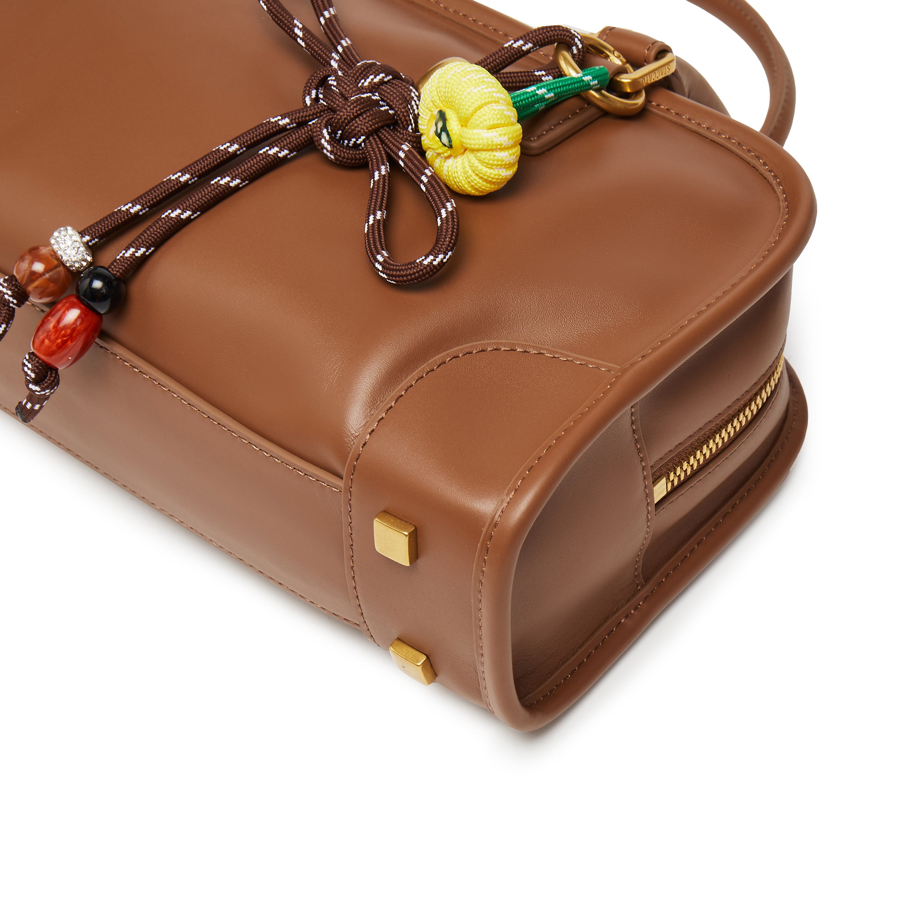 Brown Leather Vintage Bowling Bag