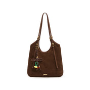 Brownies Suede Adjustable Strap Tote Bags
