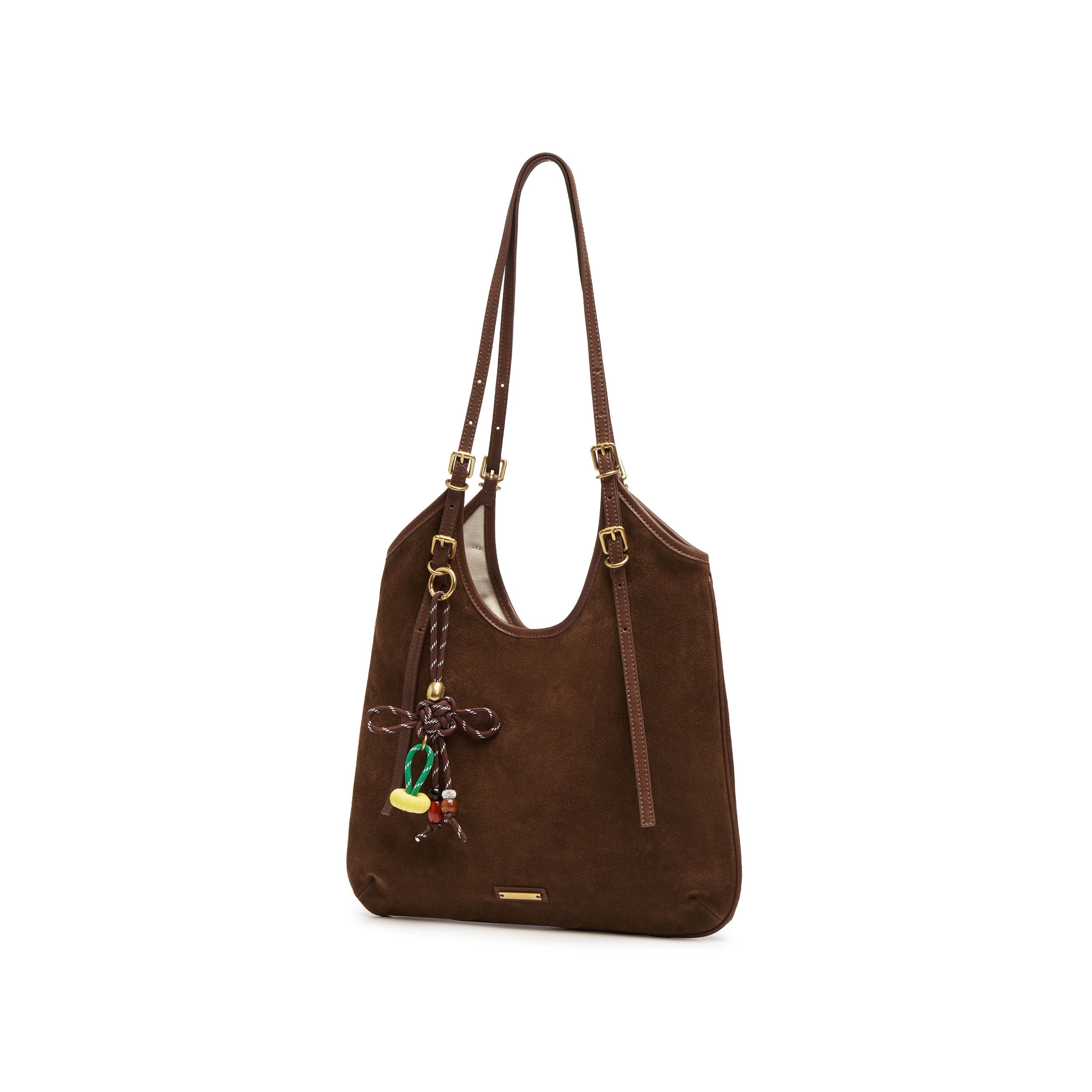 Brownies Suede Adjustable Strap Tote Bags