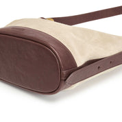 Taupe Suede Patch Bucket Bags
