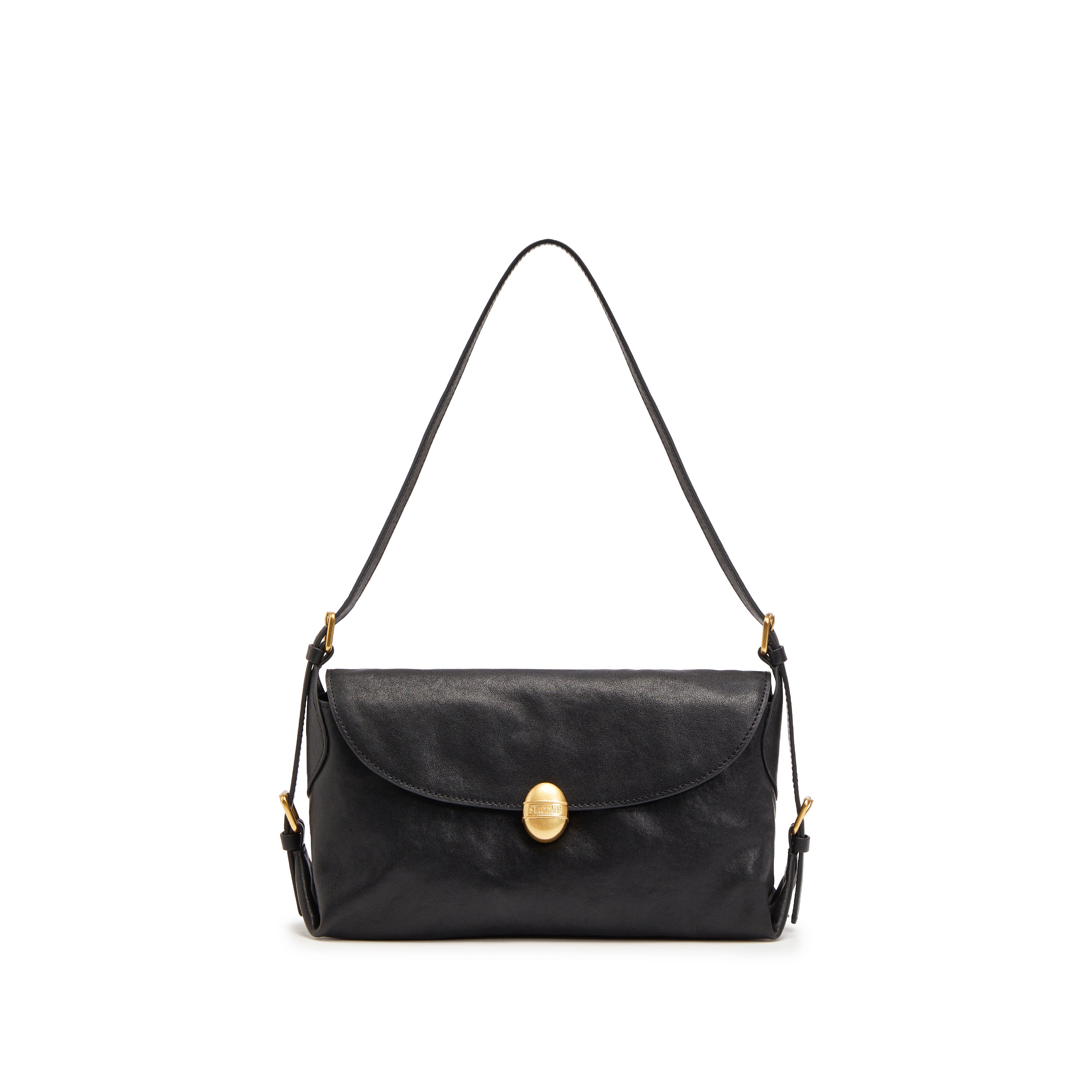 Black Golden Egg Buckle Vintage Handbag