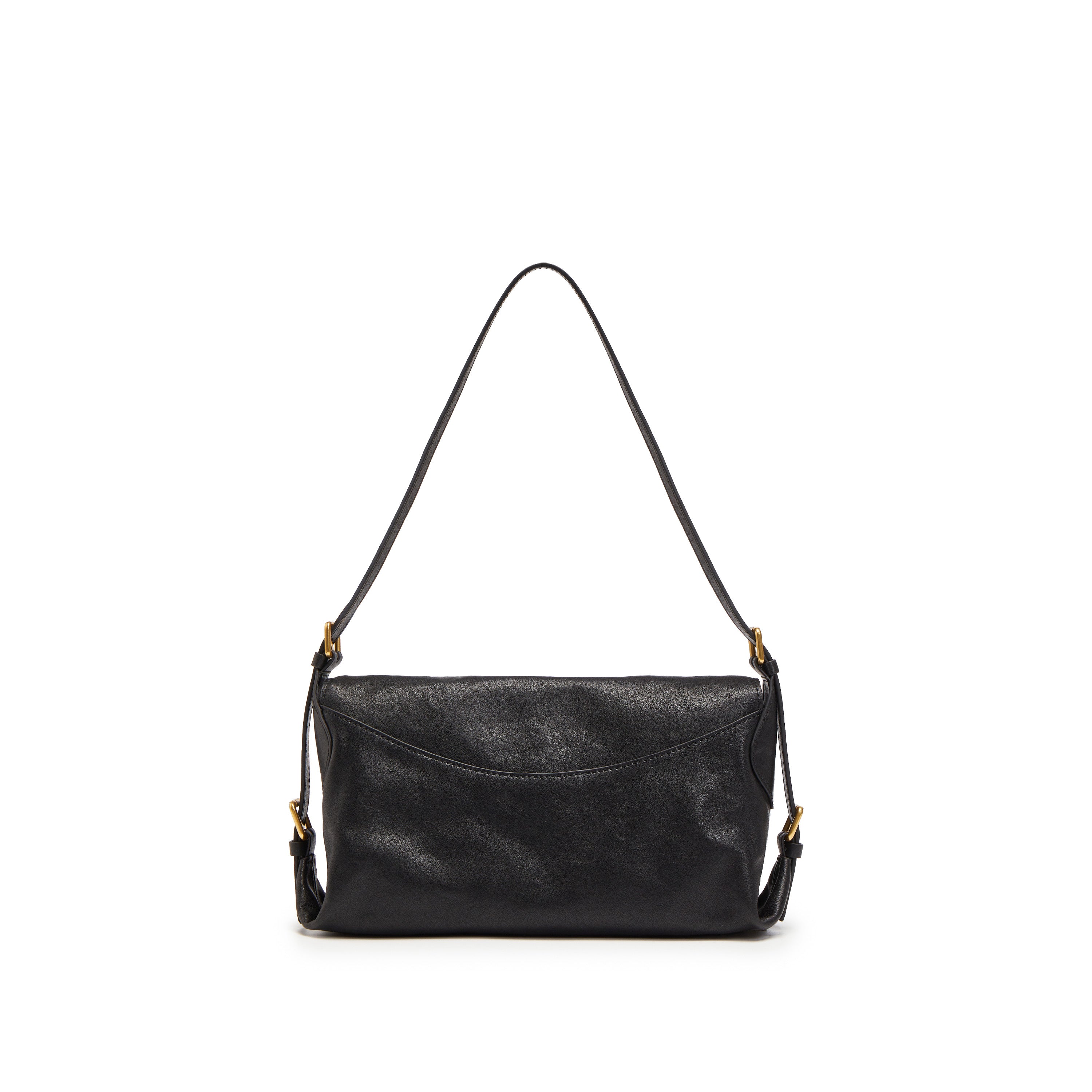 Black Golden Egg Buckle Vintage Handbag