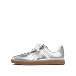 Load image into Gallery viewer, Slivery Lace-Up Detachable Tongue Sneakers
