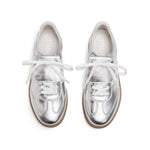 Load image into Gallery viewer, Slivery Lace-Up Detachable Tongue Sneakers
