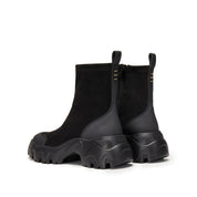 Black Elastic Sporty Chunky Sock Boots