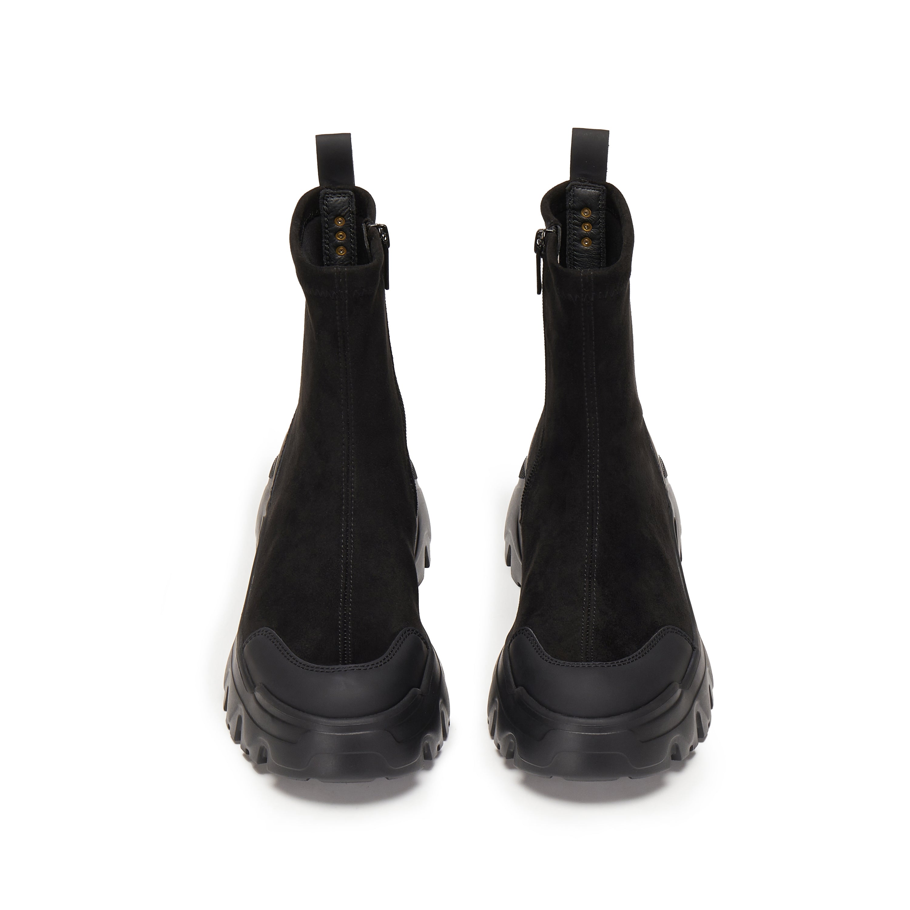 Black Elastic Sporty Chunky Sock Boots