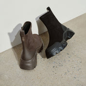 Black Elastic Sporty Chunky Sock Boots