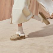 Latte Suede Fleece Fuzzy Slippers