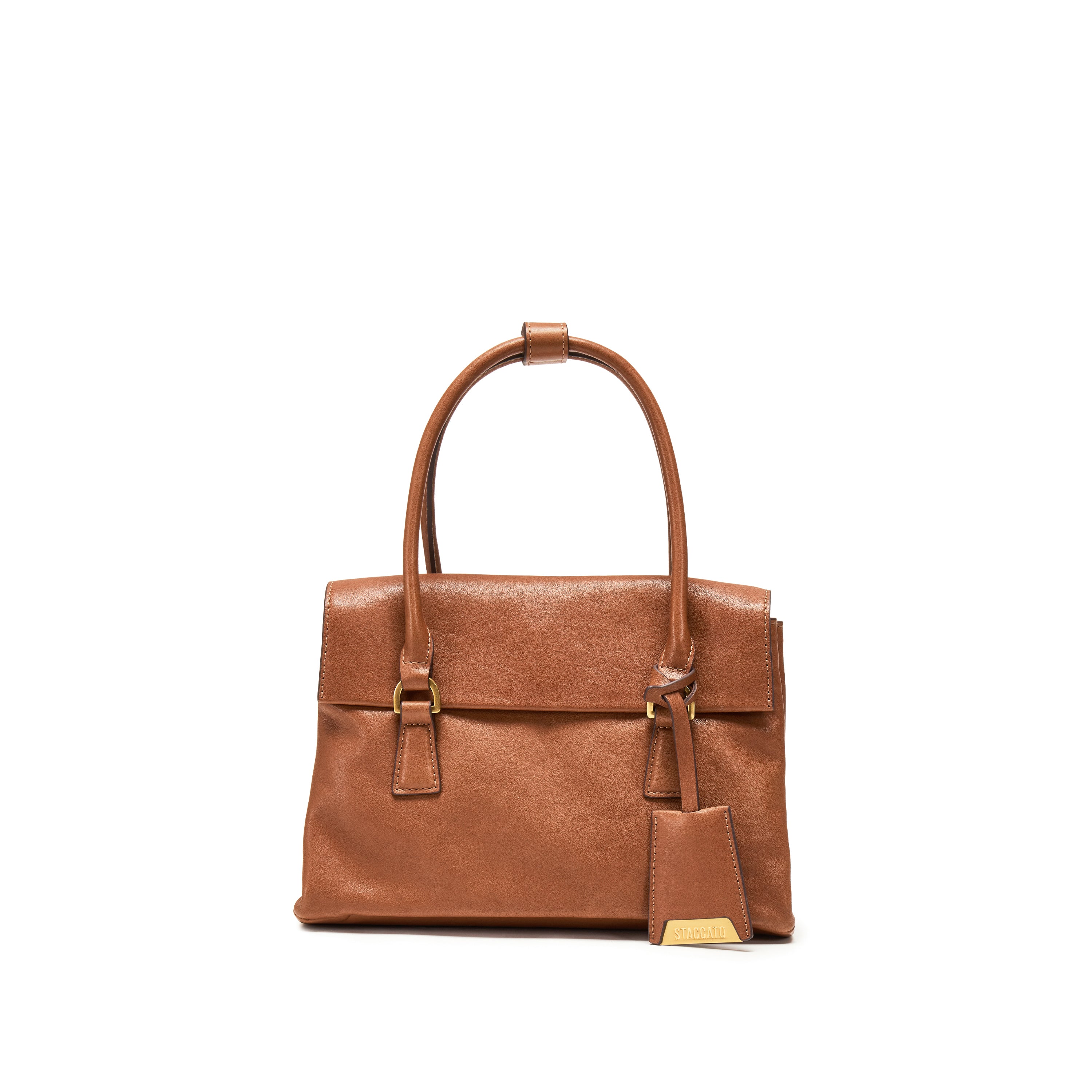 Brown Vintage Leather Flip Handbags