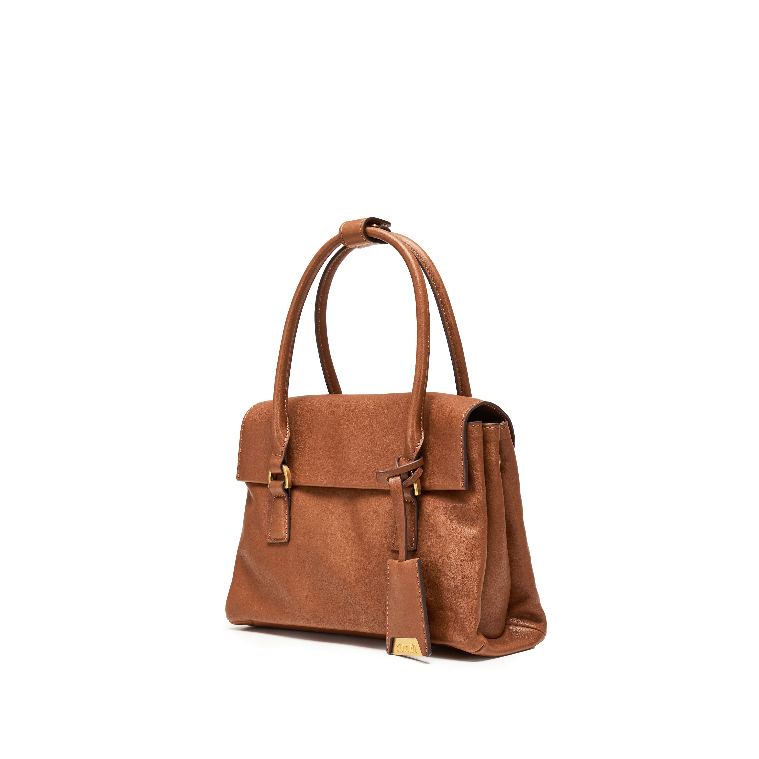 Brown Vintage Leather Flip Handbags