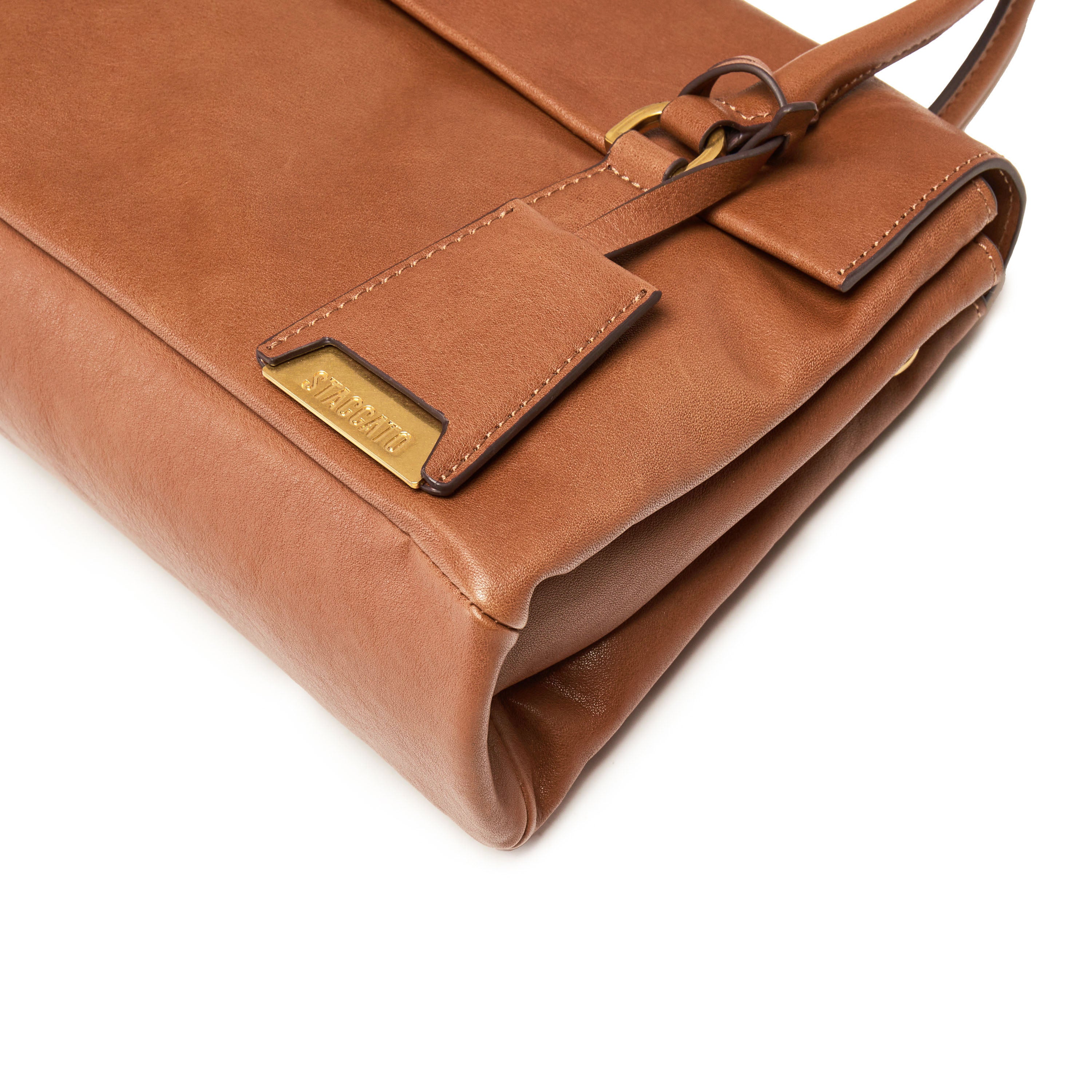 Brown Vintage Leather Flip Handbags