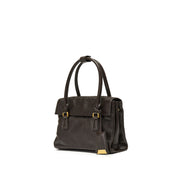 Dark Brown Vintage Leather Flip Handbags