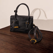 Dark Brown Vintage Leather Flip Handbags