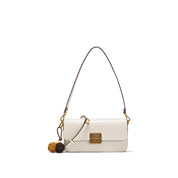 White ST Golden Buckle Boxy Crossbody bag