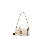 White ST Golden Buckle Boxy Crossbody bag