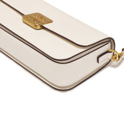 White ST Golden Buckle Boxy Crossbody bag