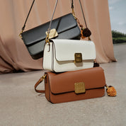 Black ST Golden Buckle Boxy Crossbody bag