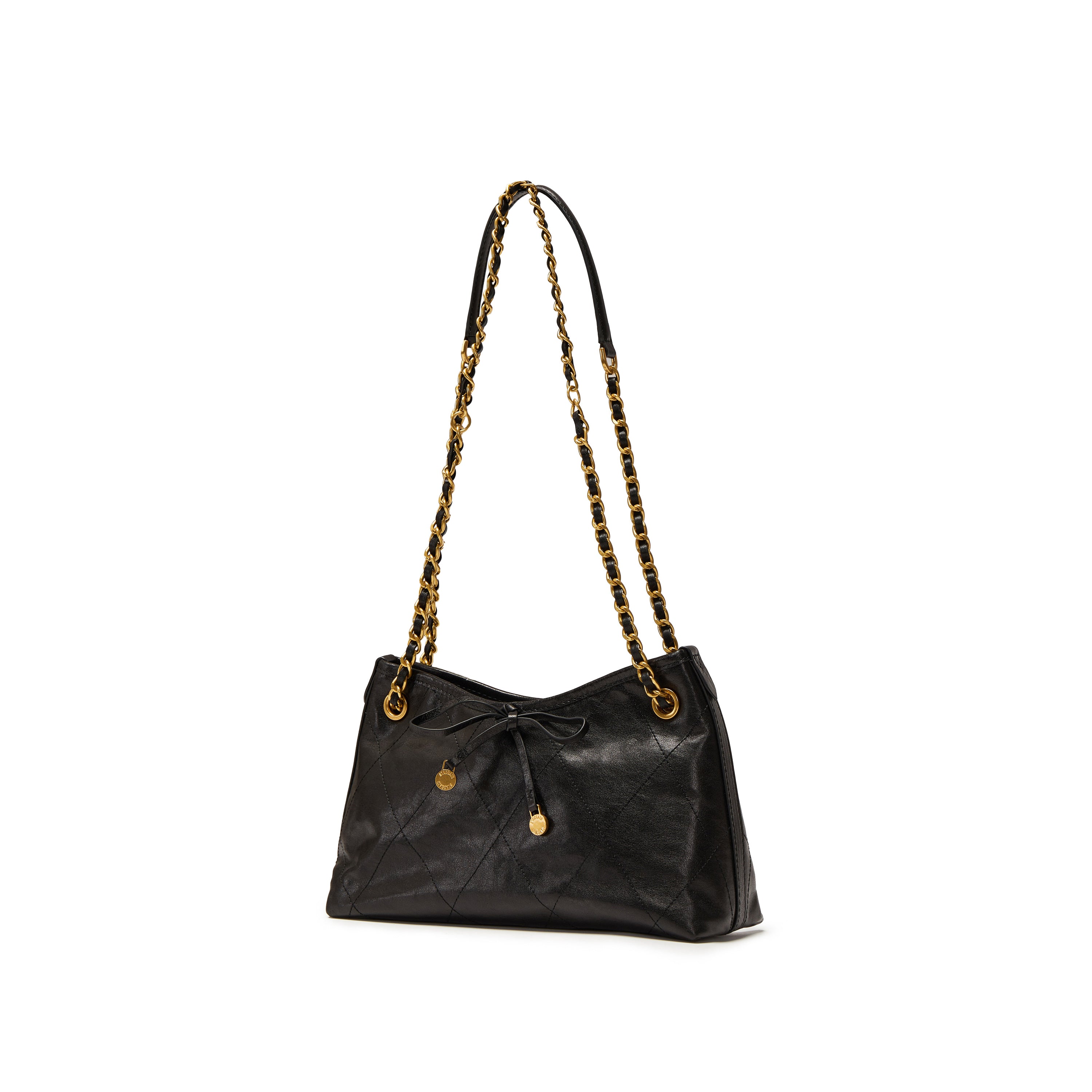Black ST Bow Chain Small Crossbody Bags