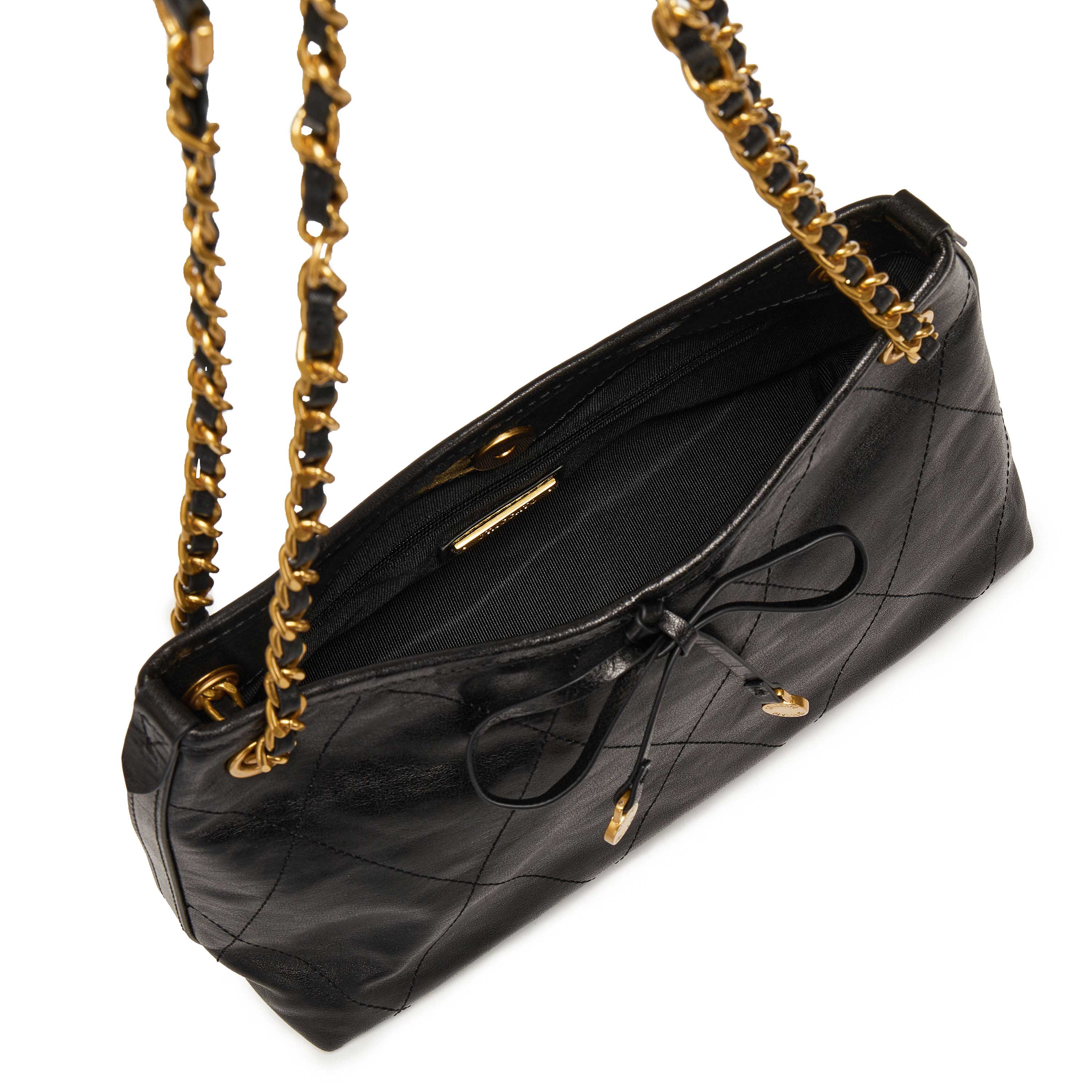 Black ST Bow Chain Small Crossbody Bags