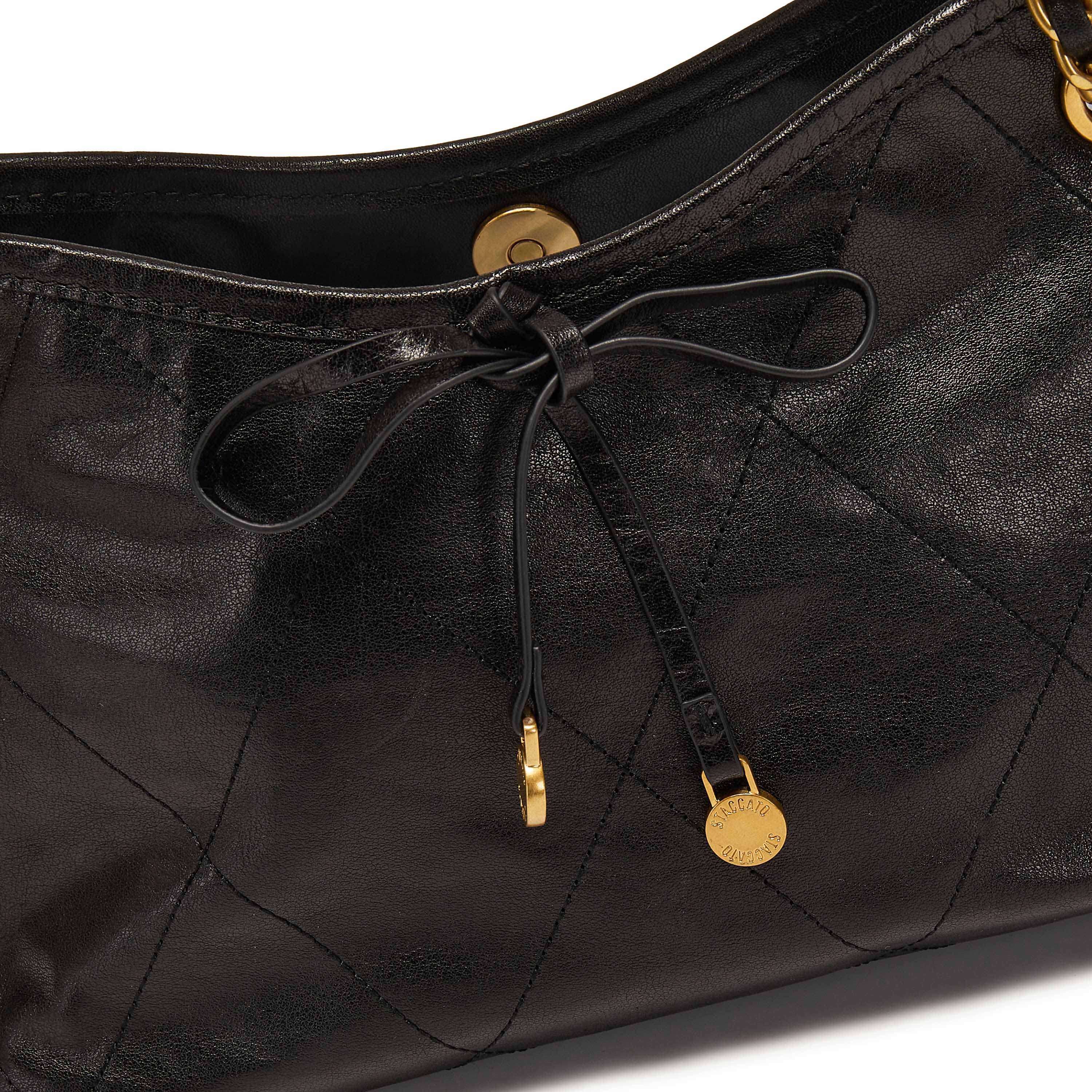 Black ST Bow Chain Small Crossbody Bags