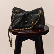 Black ST Bow Chain Small Crossbody Bags