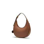 Brown Round Hobo Bag With ST Accessories