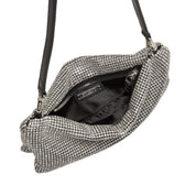 Girly White Crystal Leather Handbag
