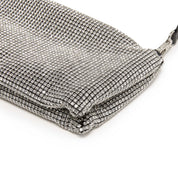 Girly White Crystal Leather Handbag