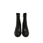Black Elegant Leather Ankle Riding Boots
