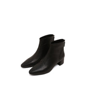Black Sheep Leather Ankle Heeled Boots