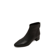 Black Sheep Leather Ankle Heeled Boots