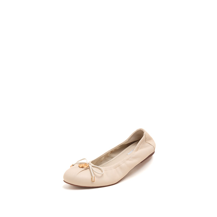 Brown Bow Accent Ballet Flats