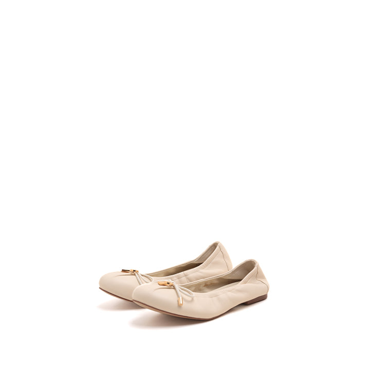 Brown Bow Accent Ballet Flats