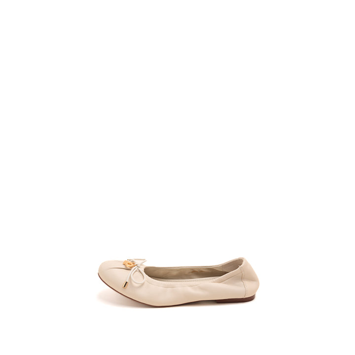 Brown Bow Accent Ballet Flats