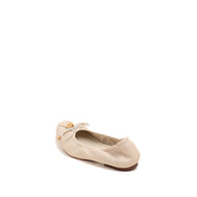Brown Bow Accent Ballet Flats