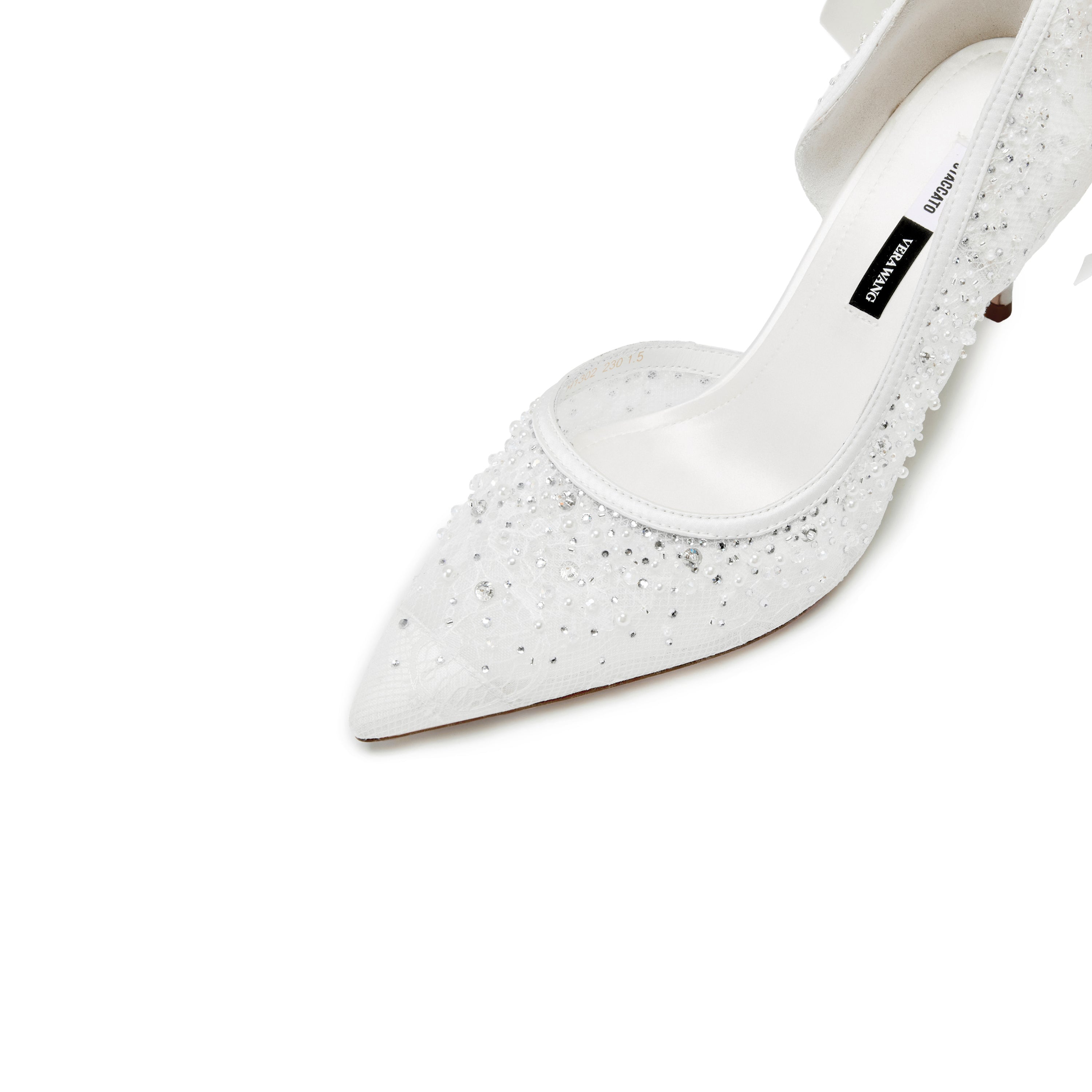 STACCATO × VERA WANG Crystal Embellished Satin Bow Pumps