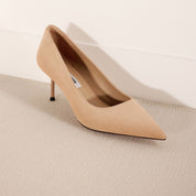 Suede Pointed Toe Stiletto Heel Pumps