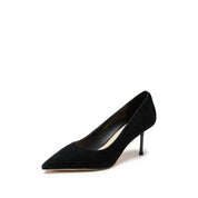 Suede Pointed Toe Stiletto Heel Pumps