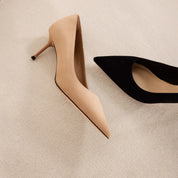 Suede Pointed Toe Stiletto Heel Pumps