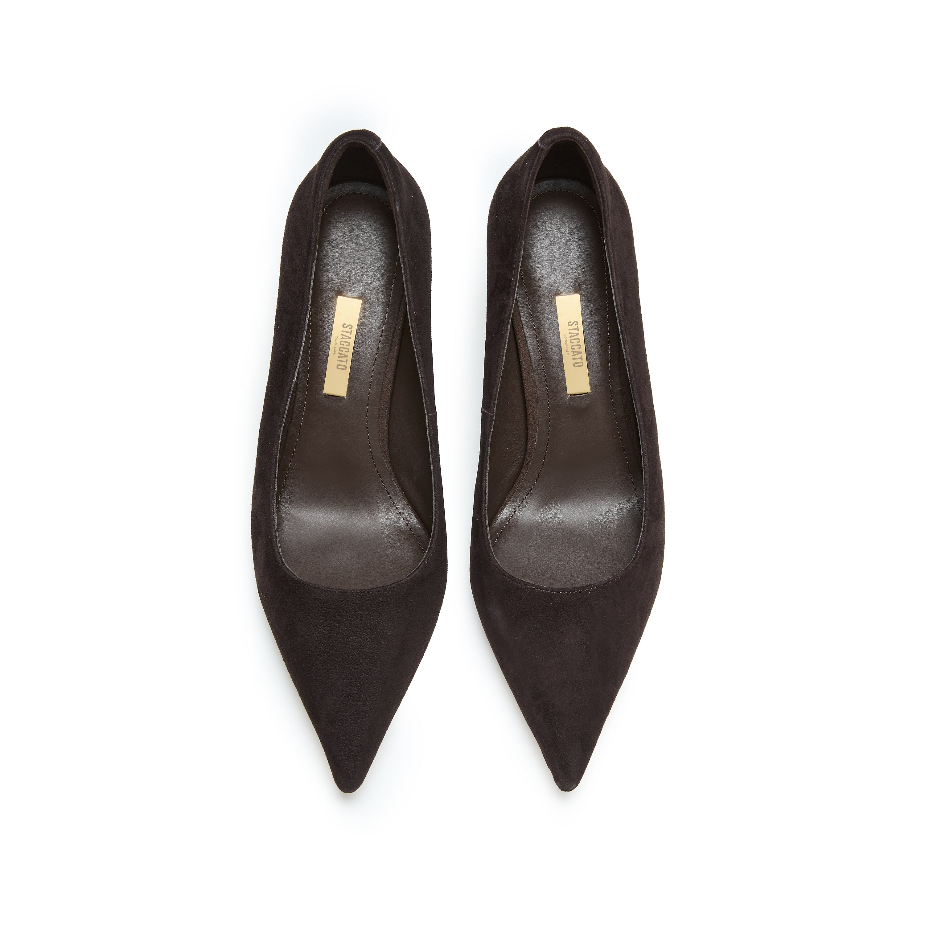 Brown Suede Pointed Toe Stiletto Heel Pumps
