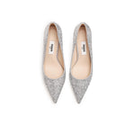 Load image into Gallery viewer, Silver Crystal Embellished Heeled Pumps
