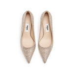 Load image into Gallery viewer, Light Gold Crystal Embellished Heeled Pumps
