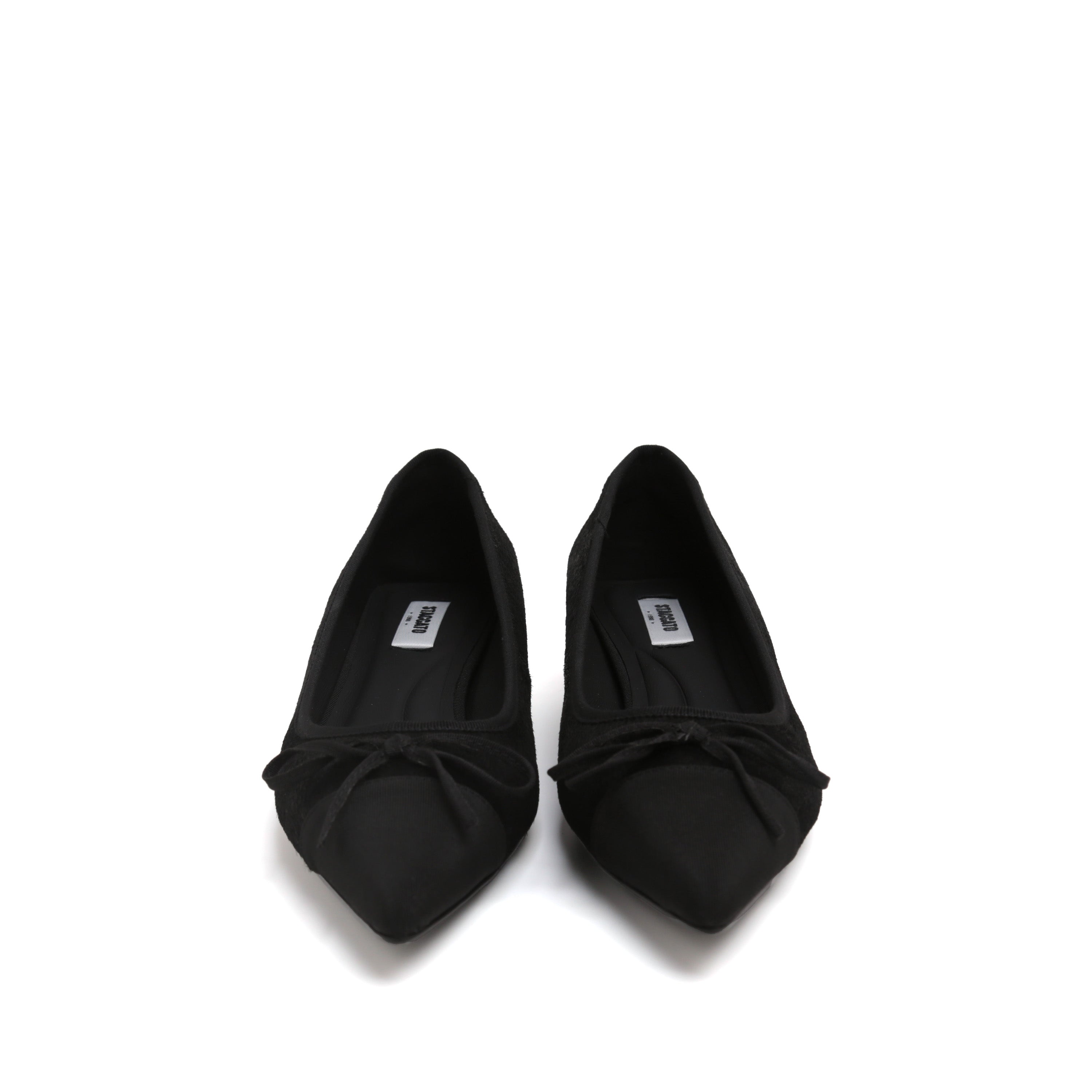 Pony Hair Bow Pointed Kitten Heels